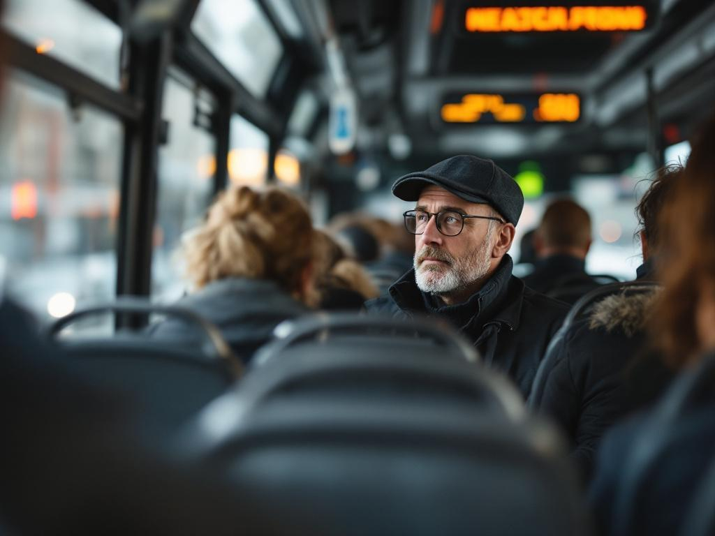 Yrkesförare som använder Roadwise Academy i mobilen under en paus